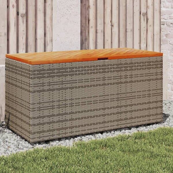 vidaXL Dynbox grå 110x50x54 cm konstrotting akaciaträ 365956
