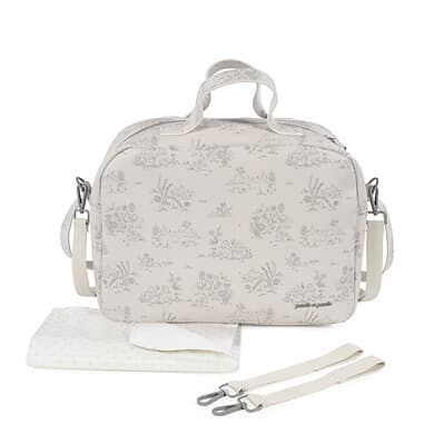Pasito a Pasito Toile de Jouy skötväska Cream