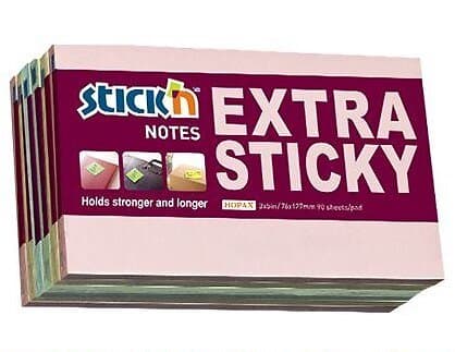 Adlibris Notisblock Extra Sticky Pastell 76x127 90 blad 6-pack