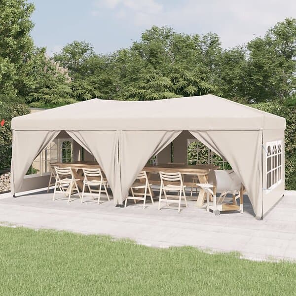 vidaXL Folding Party Tent with Sidewalls 3x6m