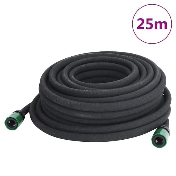 vidaXL Fuktslang svart 0,6"" 25 m gummi 155870