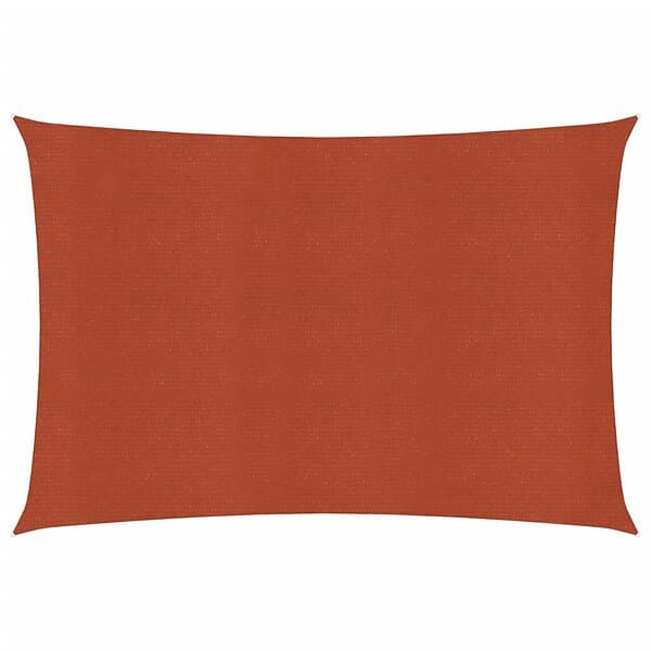 vidaXL Solsegel 160g/m² rektangulär terrakotta 3,5x4,5 m HDPE 311351