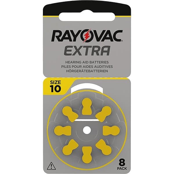 Rayovac Extra Hörapparatsbatterier 10 gul 8-pack