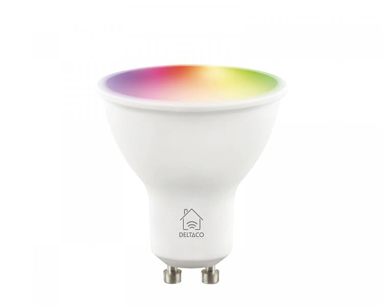 Deltaco Smart Home RGB LED Lampa GU10 WiFi 4,7W