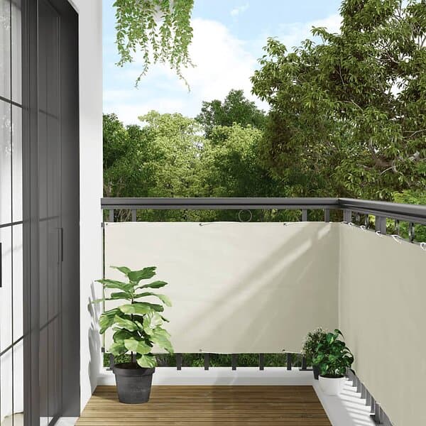 vidaXL Insynsskydd för trädgården vit 300x75 cm PVC 4005396