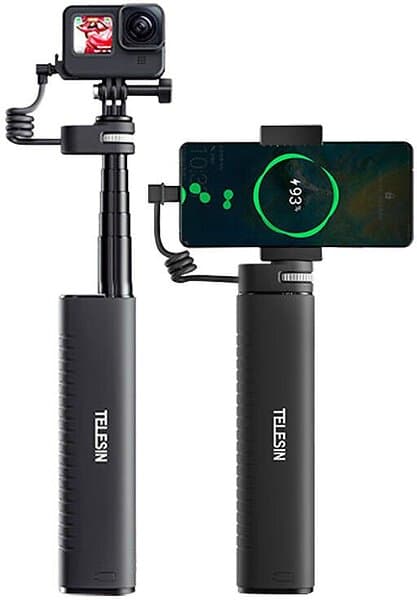 Telesin Power Grip Selfie Stick (with Bank)