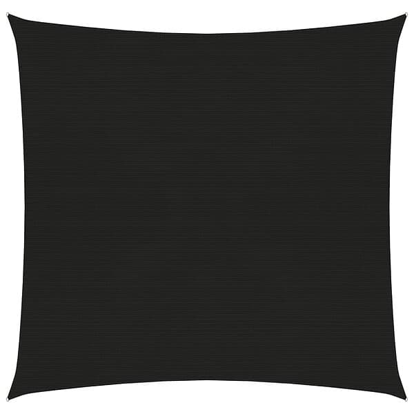 vidaXL Solsegel 160g/m² svart 7x7 m HDPE 311720