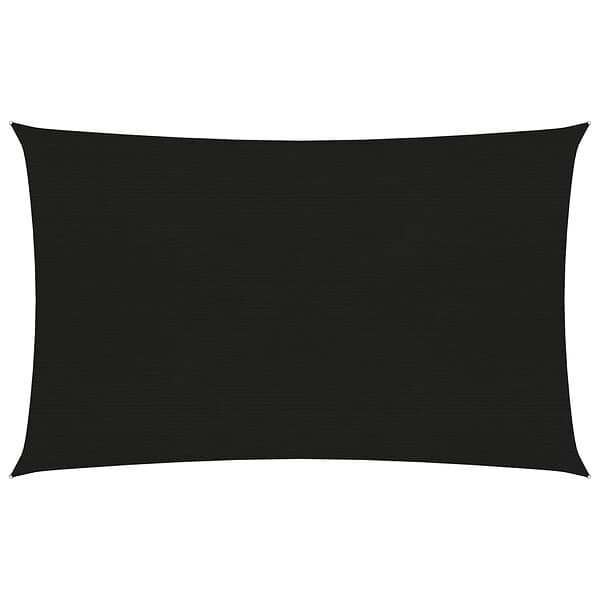 vidaXL Solsegel 160g/m² svart 5x7 m HDPE 311742