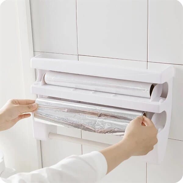 24.se Vägghållare för plastfolie aluminiumfolie & hushållspapper