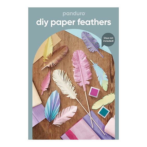 Panduro Hobby DIY-kit skapa vackra fjädrar av papper för påskpyssel och påskdekorationer
