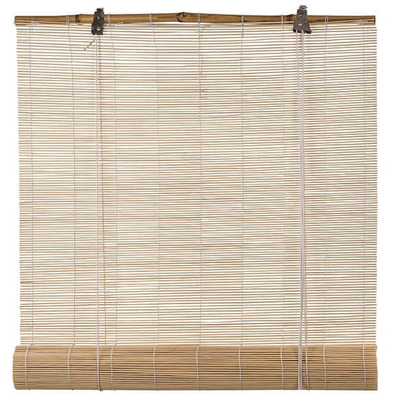 Bambu Rullgardin Roll-Up Ekfärgad 140X160Cm
