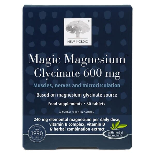 New Nordic Magic Magnesium Glycinate 600mg 60 Tabletter
