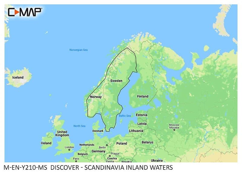 C-Map DISCOVER™ Y210 Insjöar