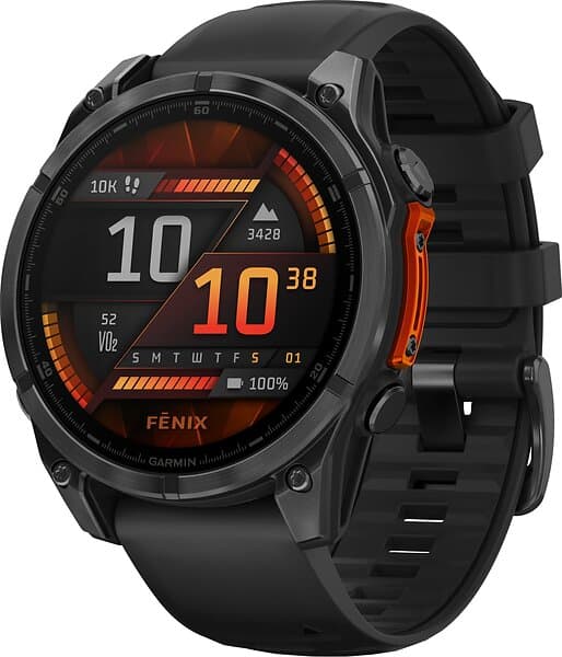 Garmin Fēnix 8 Sapphire Amoled Gray 47mm Black Strap