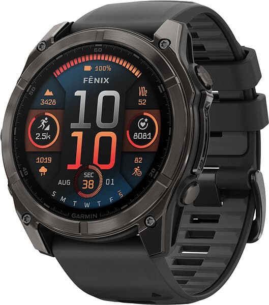 Garmin Fēnix 8 Sapphire Amoled Gray 51mm Black Strap