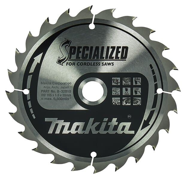 Makita Sågklinga B-32910 T.C.T, 165 x 20 mm, 24 T