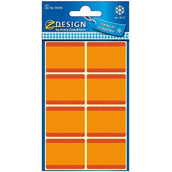 Avery Frysetiketter 28 x 36mm orange 3702A 40st