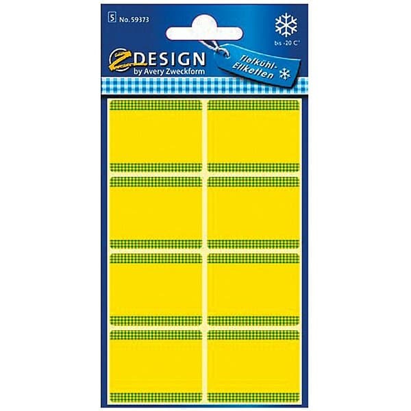 Avery Frysetiketter 28 x 36mm gul 59373 40st