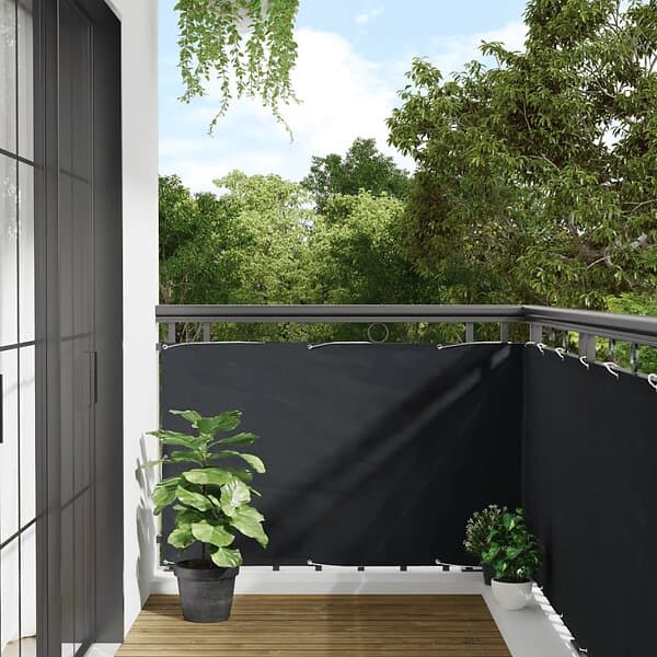 vidaXL Insynsskydd för trädgården antracit 500x90 cm PVC 4005430