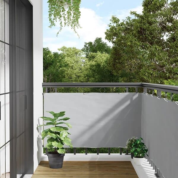 vidaXL Insynsskydd för trädgården grå 600x75 cm PVC 4005383