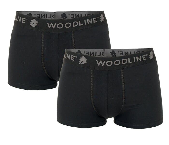 Woodline Boxerkalsong Svart 2-pack