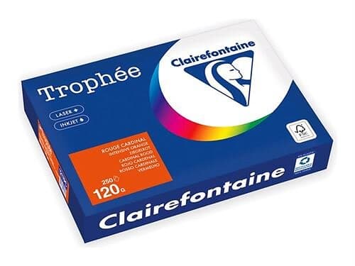 Clairefontaine 120g A4 papper kardinalröd 250 ark