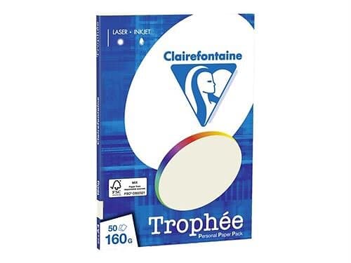 Clairefontaine 160g A4 papper pärlgrå 50 ark