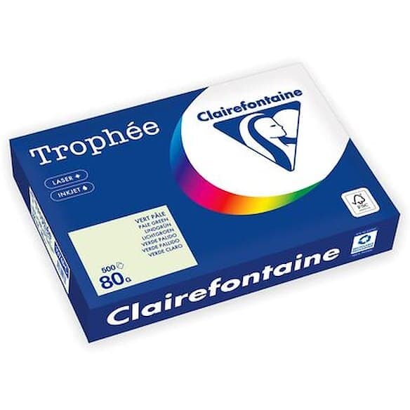 Clairefontaine 80g A4 papper ljusgrön 500 ark
