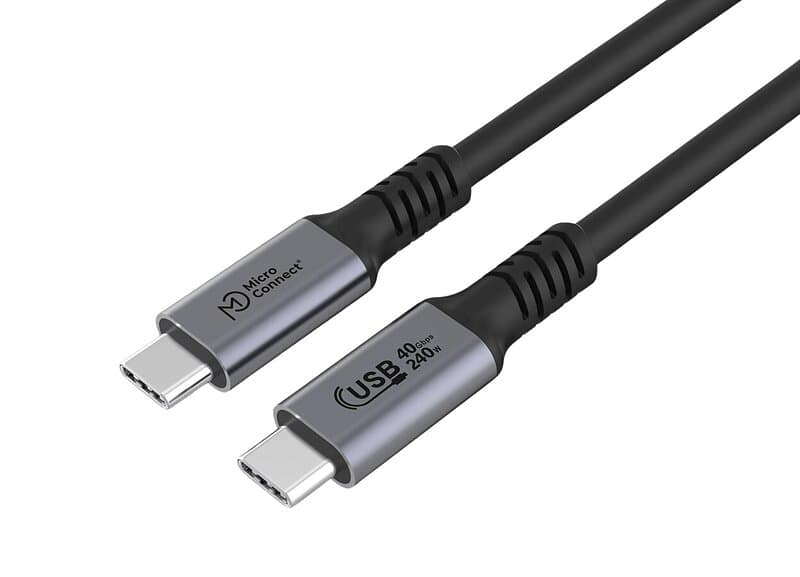 MicroConnect USB4 USB-C to C 240W, 40Gbps, 2m