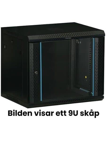 Toten 19? wall cabinet 6U 600 × 450 glass door black