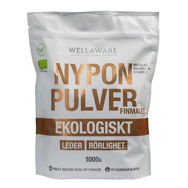 WellAware Nyponpulver Ekologiskt Finmalet 1kg