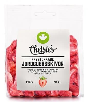 Chelsie's Frystorkade jordgubbar 30g EKO
