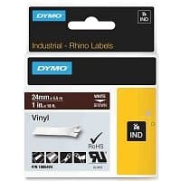 Dymo 1805424 IND Rhino tejp vit text brun tejp 24mm (original)