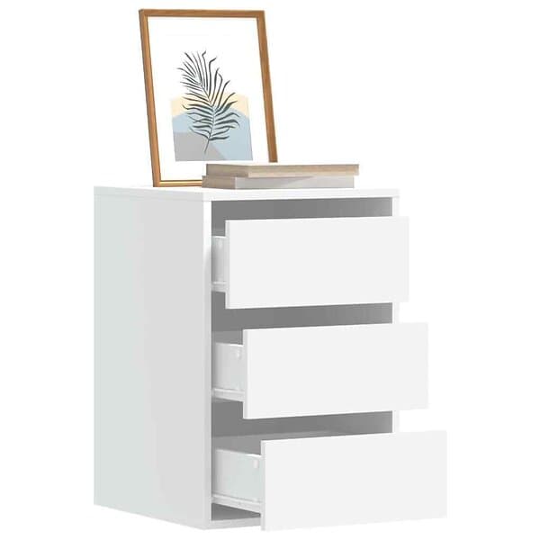 vidaXL Byrå vit 40x41x58 cm konstruerat trä 852834