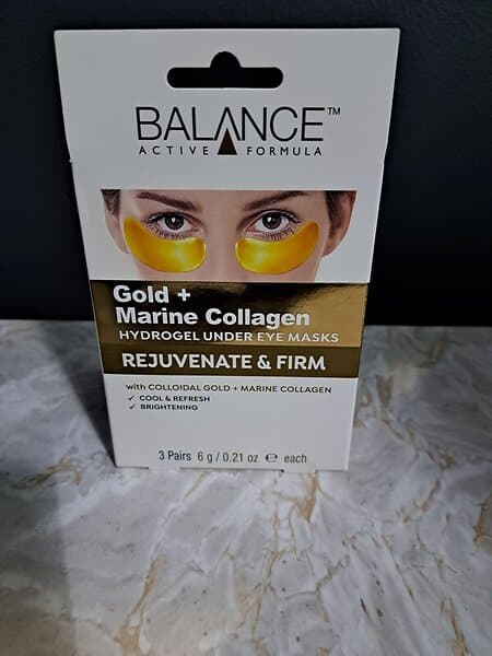 Balance Active Formula Gold Marine Collagen Hydrogel Under Eye Masks 3 x 6g