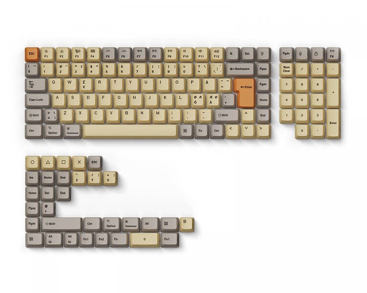 Keychron OEM Dye-Sub PBT Keycap Set Wheat Grey Full Set Nordic