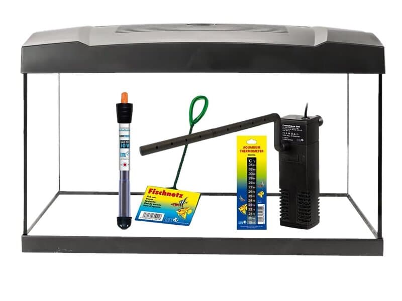 Aquaristik & Hobbebedarf Startpaket Akvarium 57L 6W LED 60x30x36,50 cm