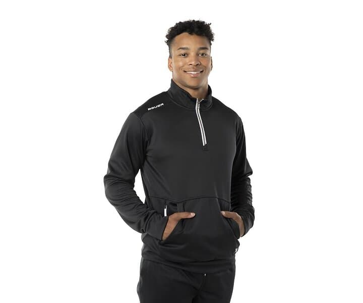 Bauer Team Fleece Tröja 1/2 Zip Yth Black S23