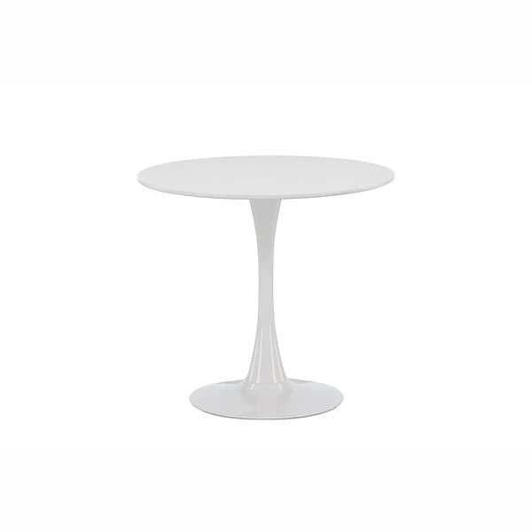 Venture Home Matbord Hamden Ø80 cm Dining Table White MDF 19996-280