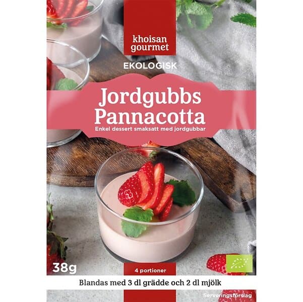 Khoisan Gourmet Jordgubb Pannacotta 38g