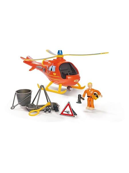 Simba DICKIE GROUP Fireman Sam Helicopter Wallaby with Figure 15cm