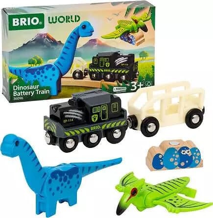 BRIO Batteridrivet tåg med dinosaurier 36096