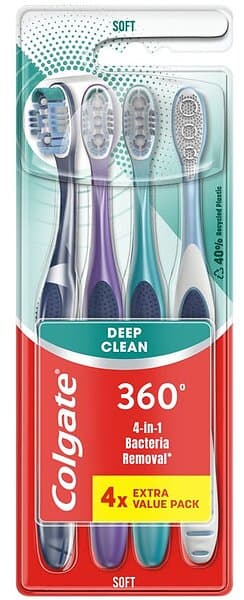 Colgate 360 Deep Clean tandborste 4-pack