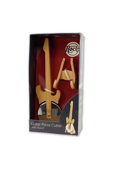 Winkee Pizza Cutter Guitar Pizza Cutter with Stand