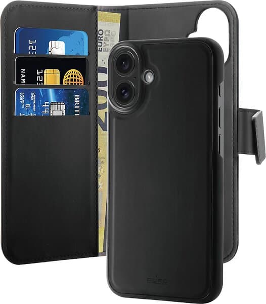 Puro iPhone 16 Fodral Wallet Detachable 2in1