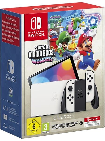 Nintendo Switch - OLED inc. Mario Wonder