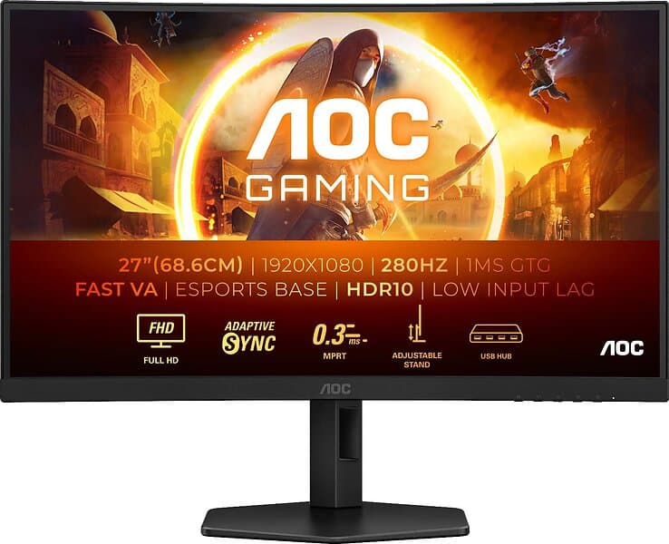 AOC C27G4ZXU 27" VA QHD (1500R) 280Hz