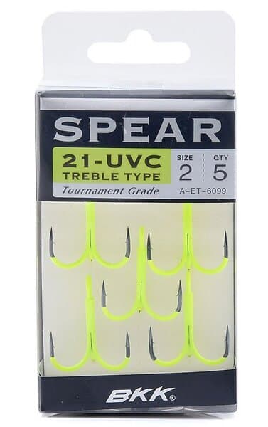 BKK SPEAR-21 SS UVC (Chartreuse) Treble Hook 12