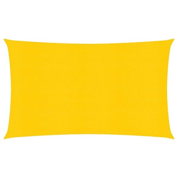 vidaXL Solsegel 160g/m² rektangulär gul 4x7 m HDPE