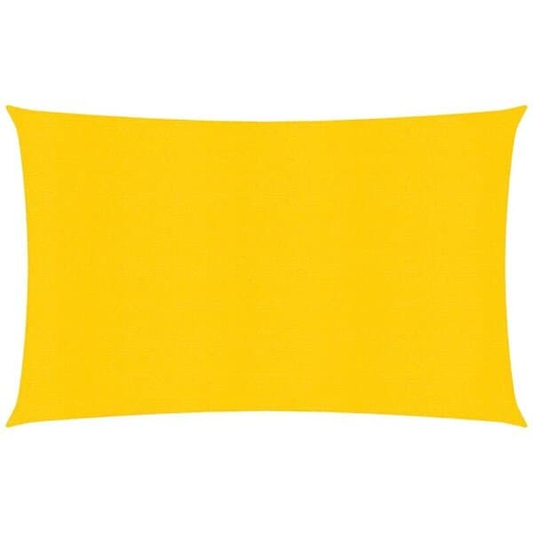 vidaXL Solsegel 160g/m² rektangulär gul 5x7 m HDPE